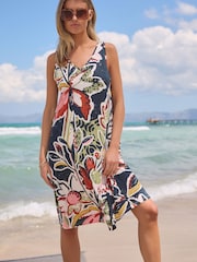Multi Sleeveless Slouch V-Neck Mini Dress - Image 1 of 5