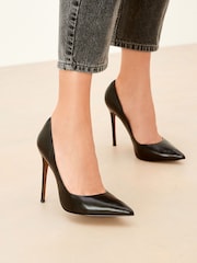 Black Signature Leather Court Shoes - Image 1 of 6