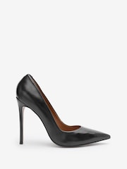Black Signature Leather Court Shoes - Image 3 of 6