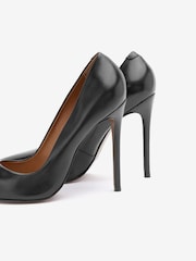 Black Signature Leather Court Shoes - Image 6 of 6