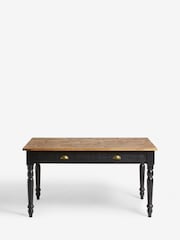 Rockett St George Black Apothecary Style 6 Seater Dining Table - Image 8 of 10