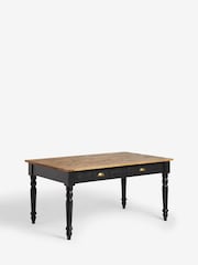 Rockett St George Black Apothecary Style 6 Seater Dining Table - Image 9 of 10