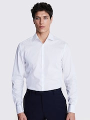 MOSS Off White Slim Stretch Shirt - Image 1 of 5