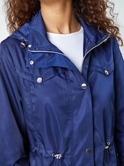 Roman Blue Shower Resistant Longline Jacket - Image 5 of 5