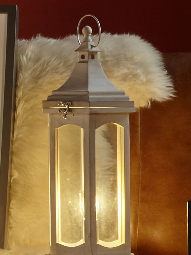 Pacific White Adaline Wood Lantern Table Lamp - Image 1 of 2