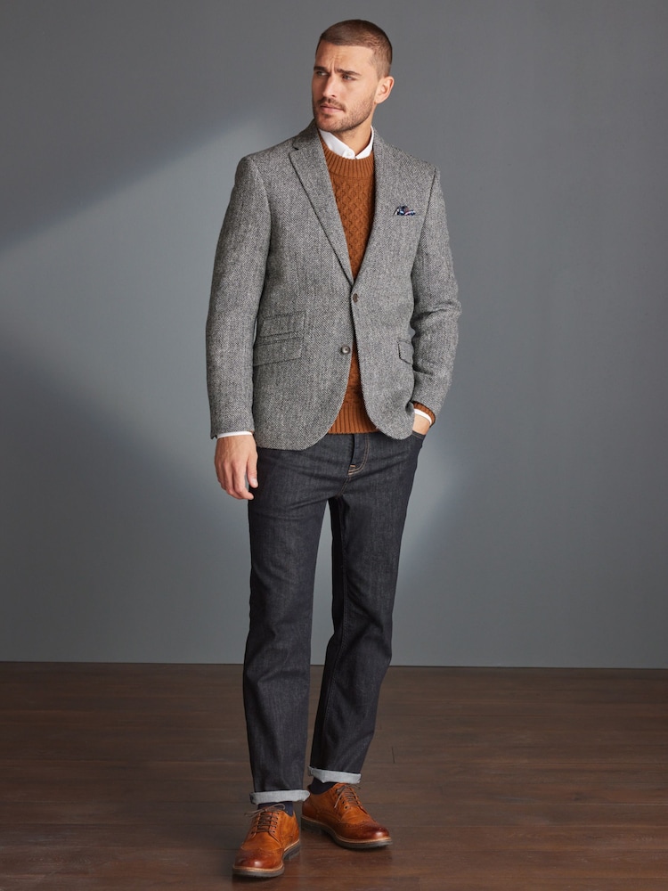 Grey Signature Harris Tweed British Wool Blazer - Image 2 of 13