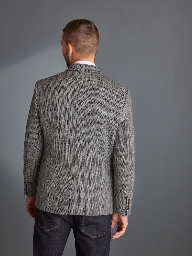 Grey Signature Harris Tweed British Wool Blazer - Image 3 of 13