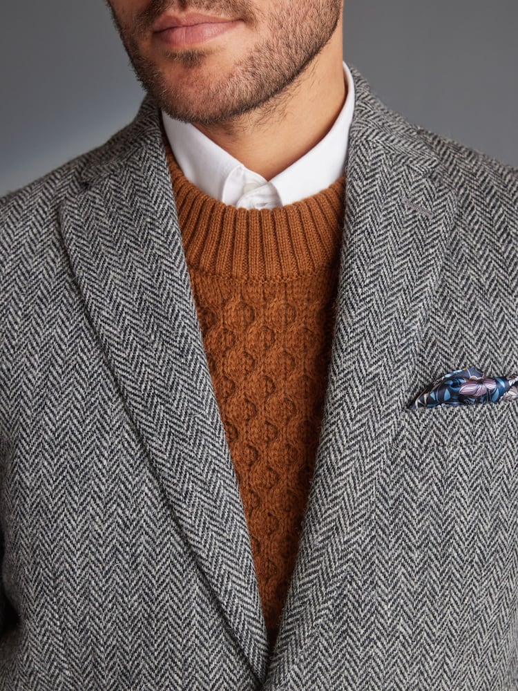 Grey Signature Harris Tweed British Wool Blazer - Image 5 of 13