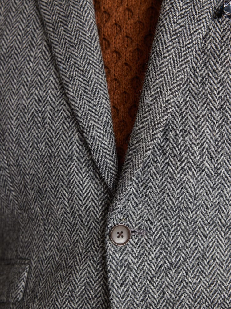 Grey Signature Harris Tweed British Wool Blazer - Image 6 of 13