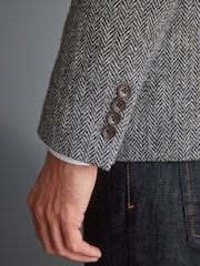 Grey Signature Harris Tweed British Wool Blazer - Image 8 of 13