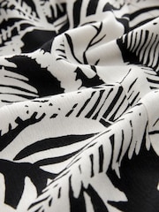 Monochrome Mini Tie Front Summer Dress - Image 6 of 6