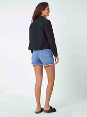Roman Black Stretch Denim Jacket - Image 2 of 4
