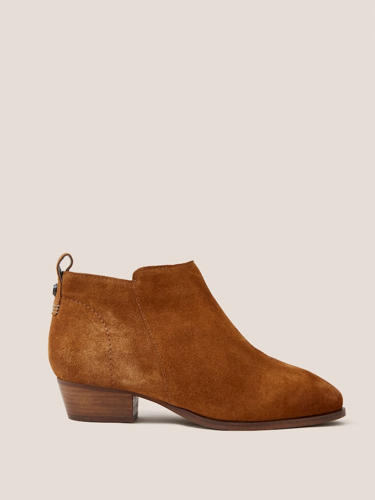 White Stuff Natural Wide Fit Suede Ankle Boots - Image 1 of 4