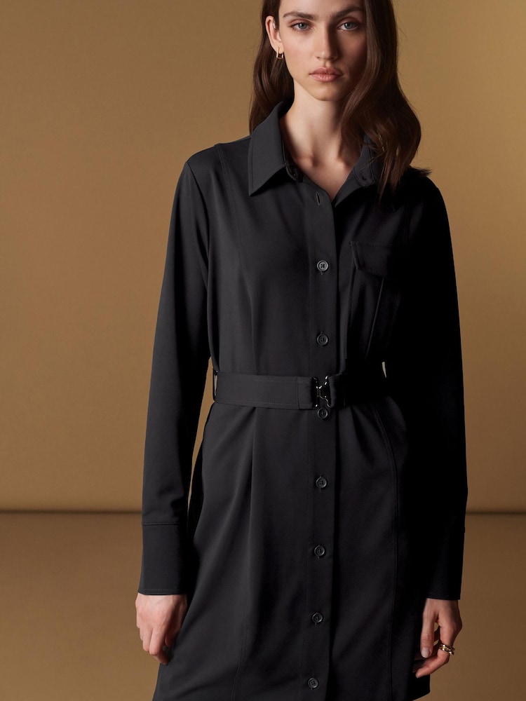 Anthrazitgrau - Premium Mini-Hemdkleid - Bild 1 von 11