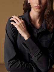 Anthrazitgrau - Premium Mini-Hemdkleid - Bild 5 von 11