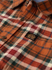 Superdry Oregon Check Orange Long Sleeve Lumberjack Shirt - Image 5 of 5