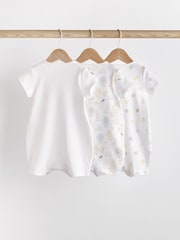 White Farmyard Baby 100% Cotton Rompers 3 Pack (0mths-2yrs) - Image 2 of 7