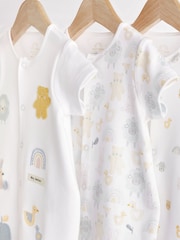 White Farmyard Baby 100% Cotton Rompers 3 Pack (0mths-2yrs) - Image 3 of 7