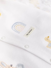 White Farmyard Baby 100% Cotton Rompers 3 Pack (0mths-2yrs) - Image 5 of 7