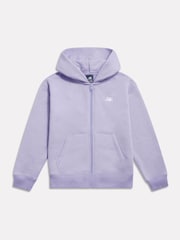 New Balance Purple Small Brush Back Logo Zip Hoodie - Image 1 of 3