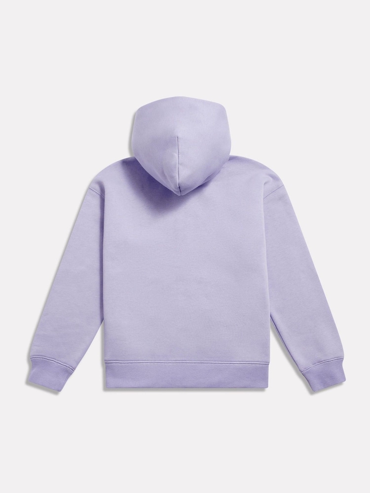 New Balance Purple Small Brush Back Logo Zip Hoodie - Image 2 of 3 New Balance Purple Small Brush Back Logo Zip Hoodie - Image 2 of 3