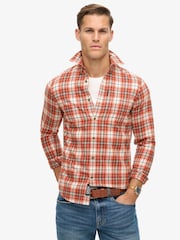 Superdry Frontier Check White Vintage Check 100% Cotton Shirt - Image 1 of 4