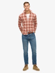 Superdry Frontier Check White Vintage Check 100% Cotton Shirt - Image 2 of 4