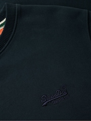 Superdry Eclipse Navy Essential Logo Crew Loose Fit Sweatshirt - Image 5 of 5