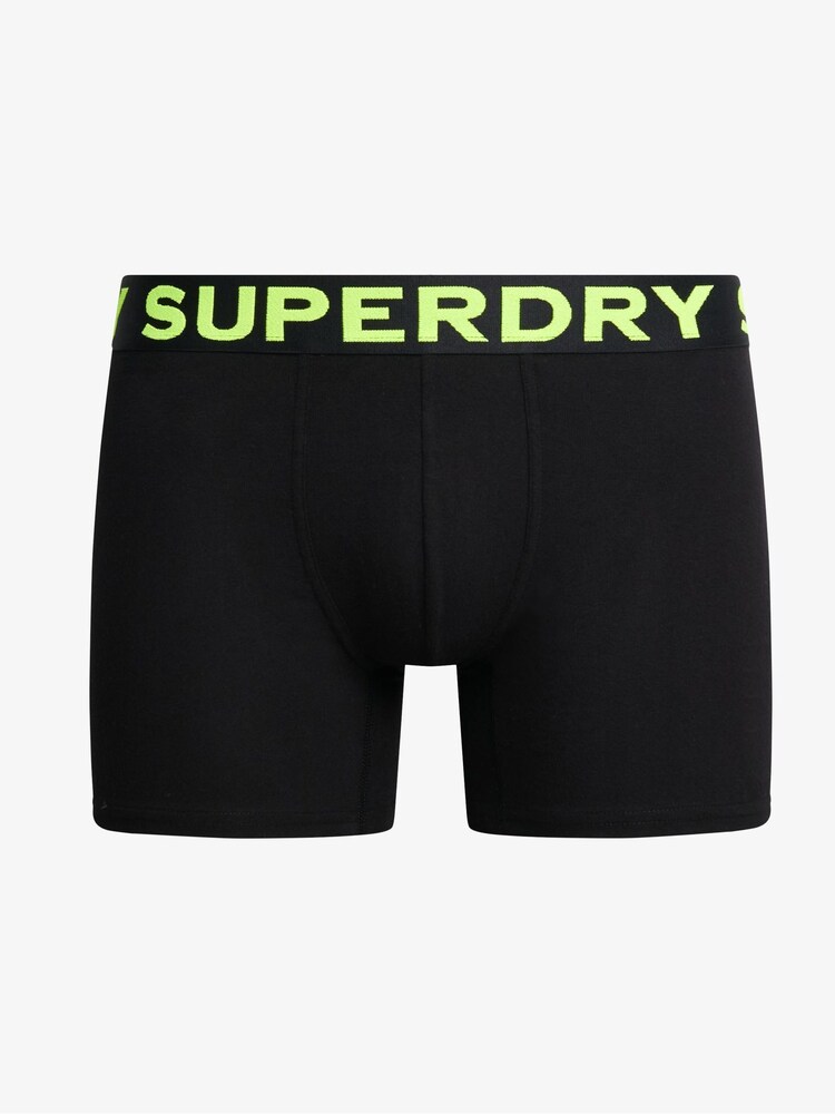 Superdry Athletic Grey/Black Stripe/Black Boxers 3 Pack - Image 2 of 7 Superdry Athletic Grey/Black Stripe/Black Boxers 3 Pack - Image 2 of 7