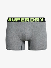 Superdry Athletic Grey/Black Stripe/Black Boxers 3 Pack - Image 3 of 7