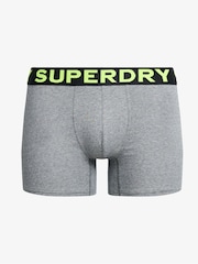 Superdry Athletic Grey/Black Stripe/Black Boxers 3 Pack - Image 4 of 7