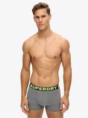 Superdry Athletic Grey/Black Stripe/Black Boxers 3 Pack - Image 5 of 7