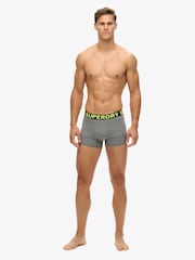 Superdry Athletic Grey/Black Stripe/Black Boxers 3 Pack - Image 6 of 7