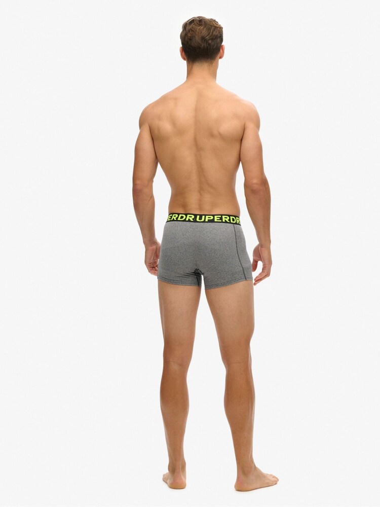 Superdry Athletic Grey/Black Stripe/Black Boxers 3 Pack - Image 7 of 7 Superdry Athletic Grey/Black Stripe/Black Boxers 3 Pack - Image 7 of 7