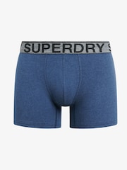 Superdry Navy/Navy Stripe/Dark Indigo Marl Boxers 3 Pack - Image 2 of 6