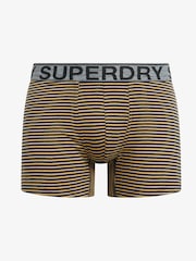 Superdry Navy/Navy Stripe/Dark Indigo Marl Boxers 3 Pack - Image 3 of 6