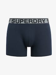 Superdry Navy/Navy Stripe/Dark Indigo Marl Boxers 3 Pack - Image 4 of 6