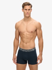 Superdry Navy/Navy Stripe/Dark Indigo Marl Boxers 3 Pack - Image 5 of 6