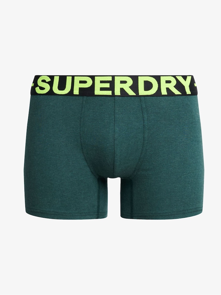 Superdry Triple Green/Neon Boxers 3 Pack - Image 2 of 6