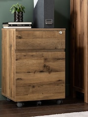Dark Bronx Oak Effect Filing Cabinet - Image 1 of 7