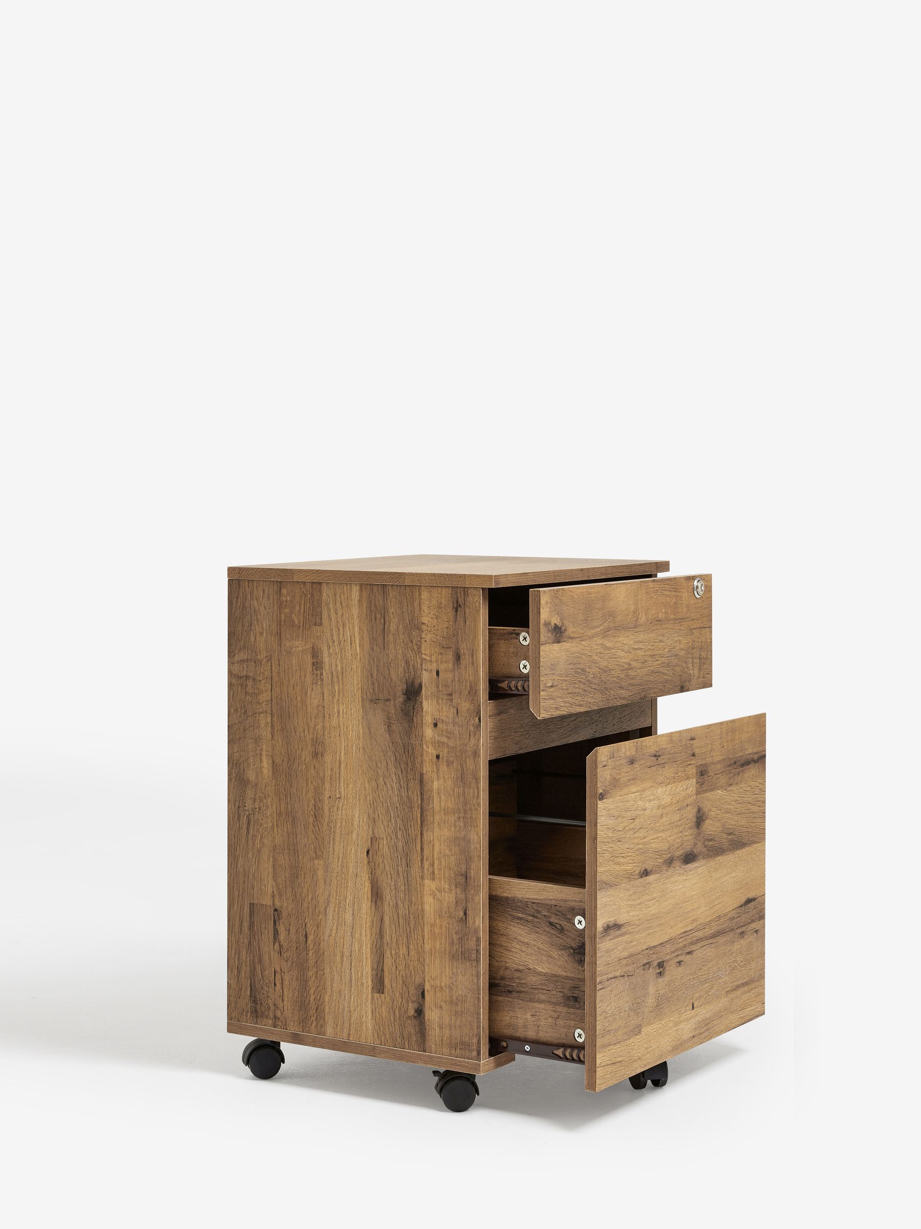 Dark Bronx Oak Effect Filing Cabinet