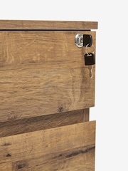 Dark Bronx Oak Effect Filing Cabinet - Image 7 of 7