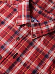 Superdry Montauk Check Red Vintage 100% Cotton Check Shirt - Image 5 of 5