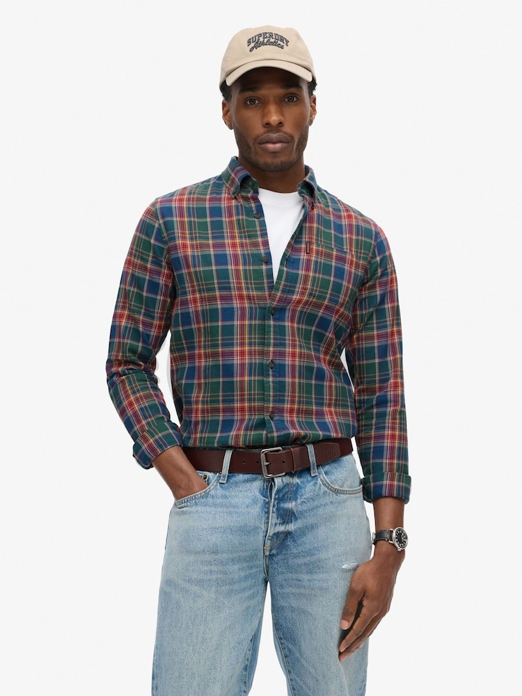 Superdry Upstate Check Multi Vintage 100% Cotton Check Shirt - Image 1 of 5