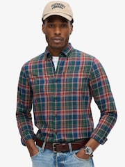 Superdry Upstate Check Multi Vintage 100% Cotton Check Shirt - Image 3 of 5