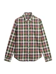 Superdry Upstate Check Green Vintage 100% Cotton Check Shirt - Image 2 of 6