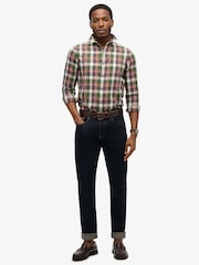 Superdry Upstate Check Green Vintage 100% Cotton Check Shirt - Image 6 of 6