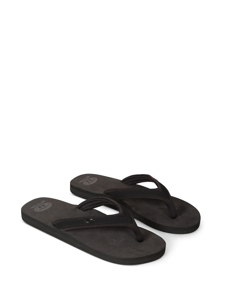 Animal Black Mens Tide Logo Flip Flops - Image 1 of 2