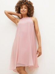 Pink Chiffon Layered Jersey Dress - Image 1 of 1