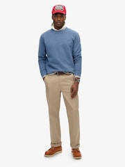 Superdry Moonlight Blue Essential Logo Crew Loose Fit Sweatshirt - Image 2 of 6